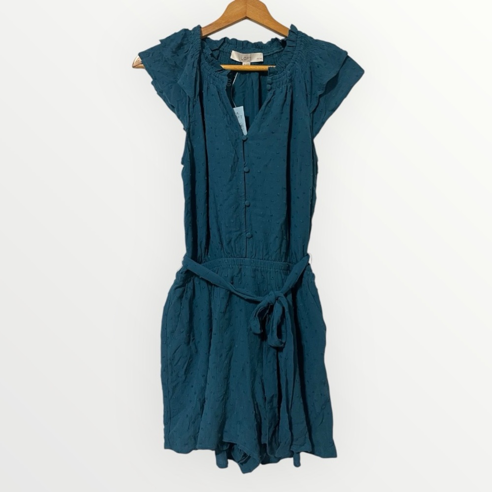 Loft Petite Clip Dot Romper NWT - Picture 2 of 7